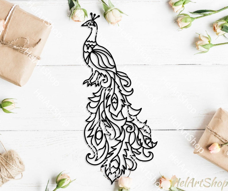 Download Peacock svg Peacock vector Peacock silhouette mandala | Etsy