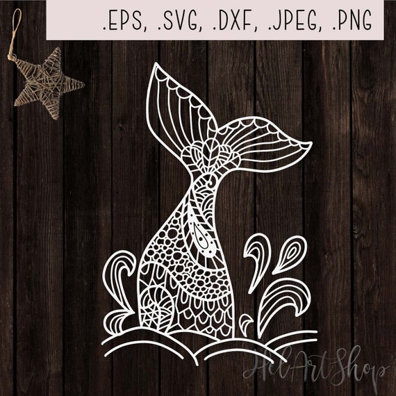 Download Mermaid mandala svg Mermaid tail svg cutting file | Etsy