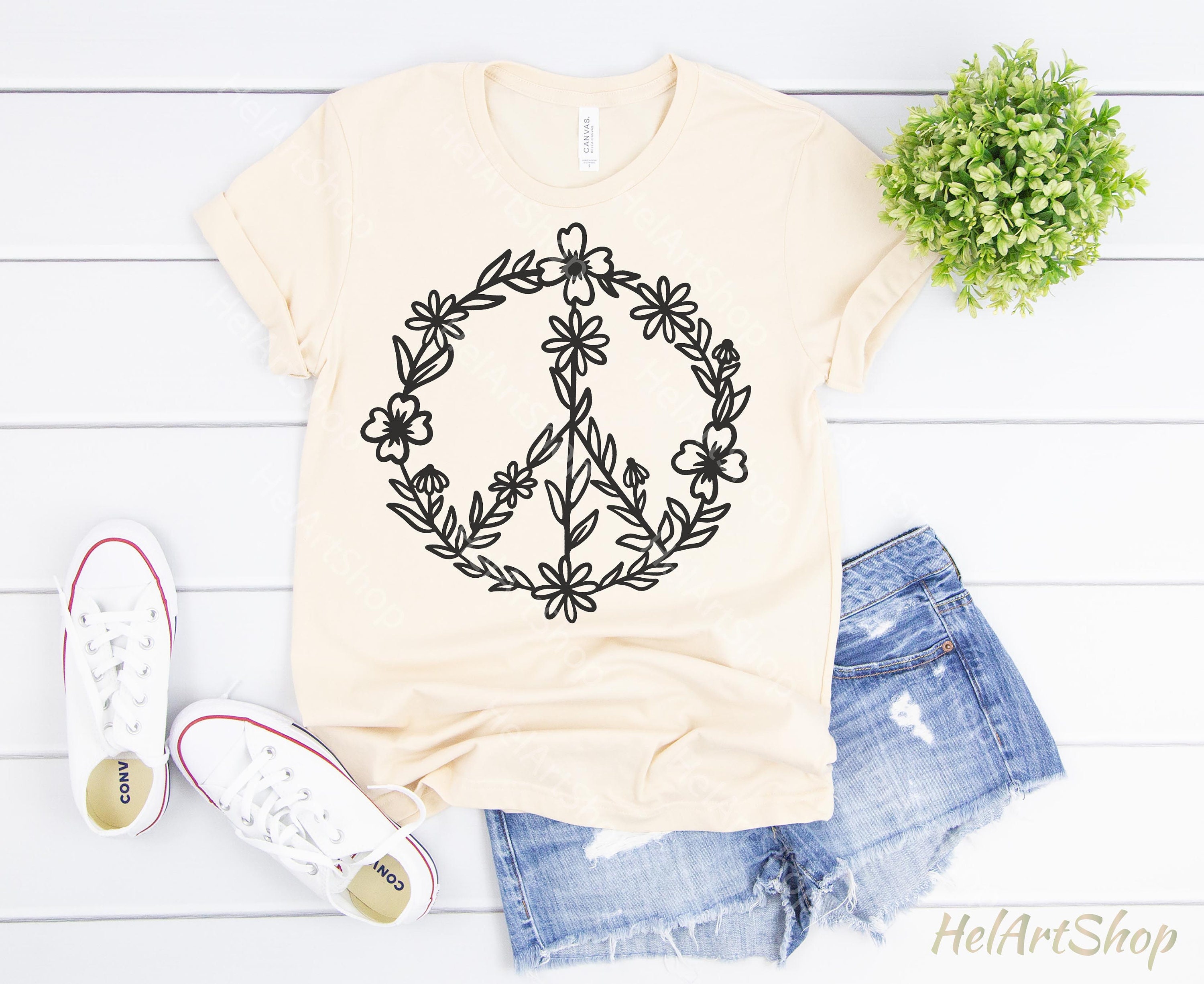 Download Wildflower Peace Sign Svg Hippie Svg Peace Symbol Svg Etsy