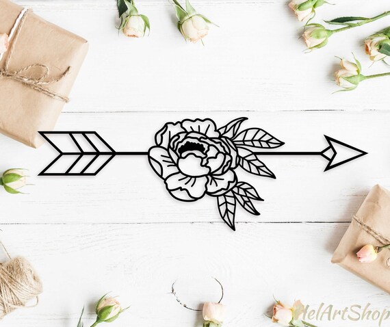 Download Tribal Arrow Svg Arrow With Flowers Svg Floral Arrow Svg Etsy