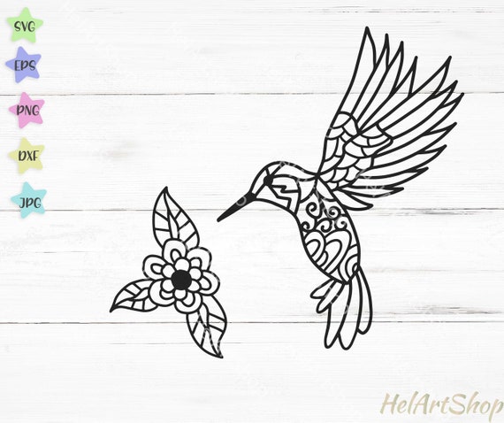 Download Hummingbird Svg Hummingbird Cut File Hummingbird Flowers Bird Svg File Hummingbird Mandala Hummingbird Stencil Hummingbird Decal