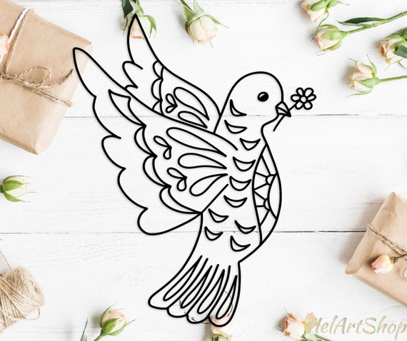 Download Dove Svg Day Of Peace Svg Mandala Bird Svg Mandala Animal Etsy