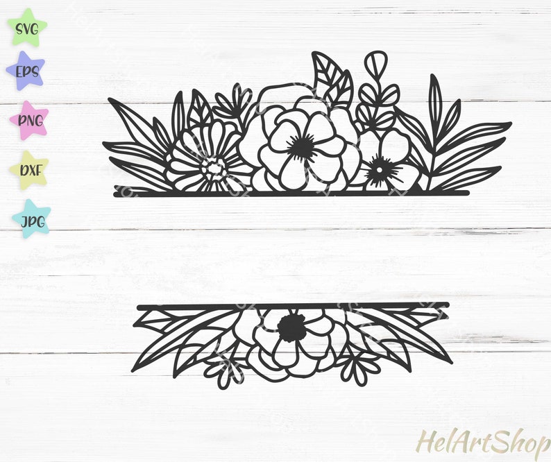 Free Free 319 Split Flower Monogram Svg Free SVG PNG EPS DXF File