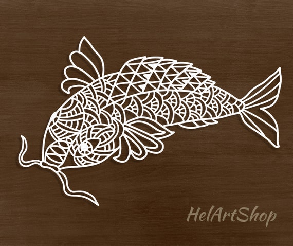 Download Catfish Svg Fish Mandala Animal Svg Etsy