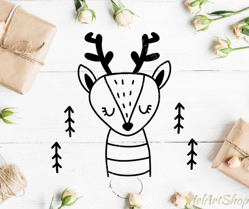 Download Cute deer svg Woodland svg wild svg baby onesie svg | Etsy