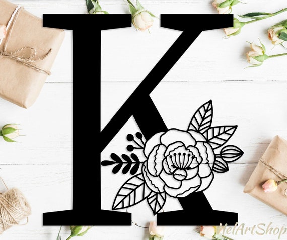 Download Floral Letter K Svg Floral Font Svg Floral Alphabet Svg Etsy