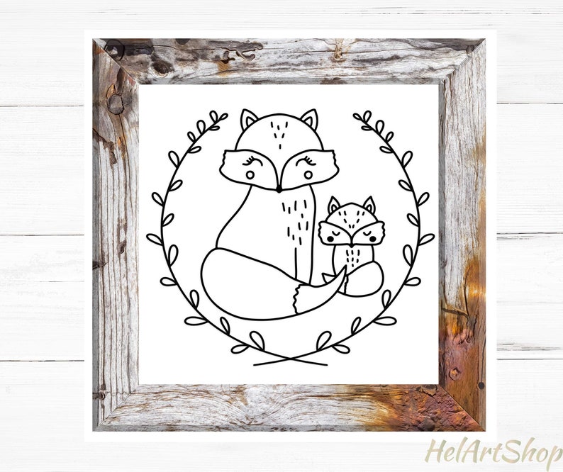 Download Woodland animals svg Cute fox svg Mommy and me svg Baby | Etsy
