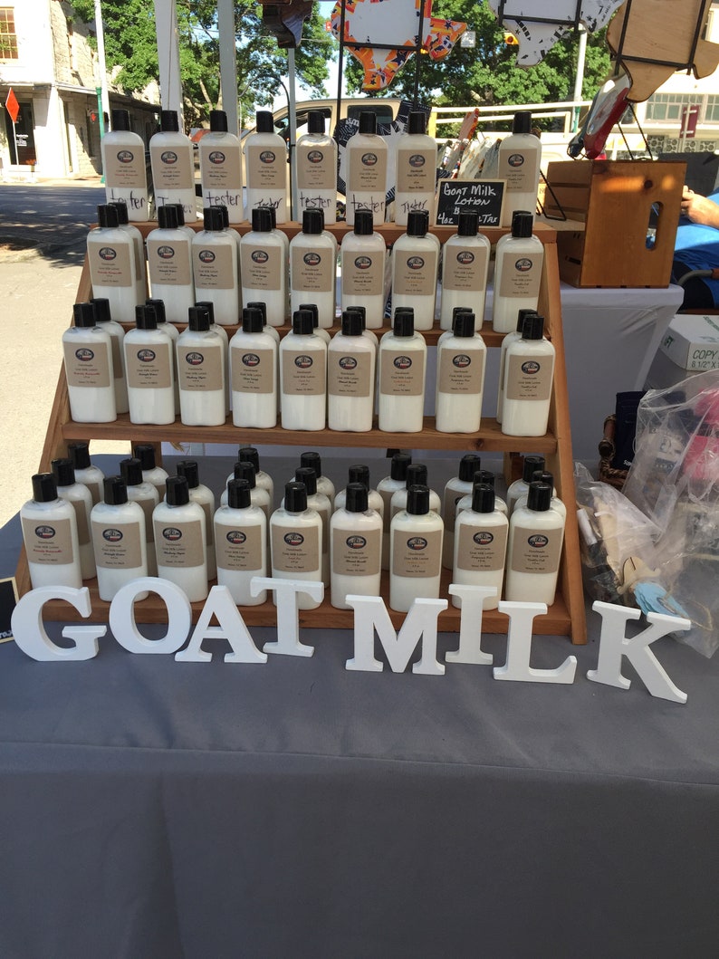Fresh Goat Milk Lotion Organic Goat Milk Hand Lotion Body Lotion Natural Lotion Gift for her Gift for mom Stocking Stuffers Spa Milk Lotion image 5