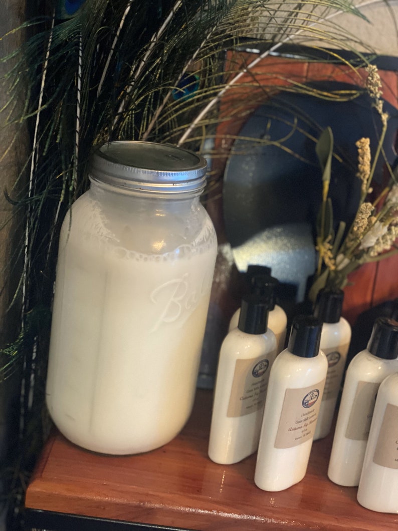 Fresh Goat Milk Lotion Organic Goat Milk Hand Lotion Body Lotion Natural Lotion Gift for her Gift for mom Stocking Stuffers Spa Milk Lotion image 3