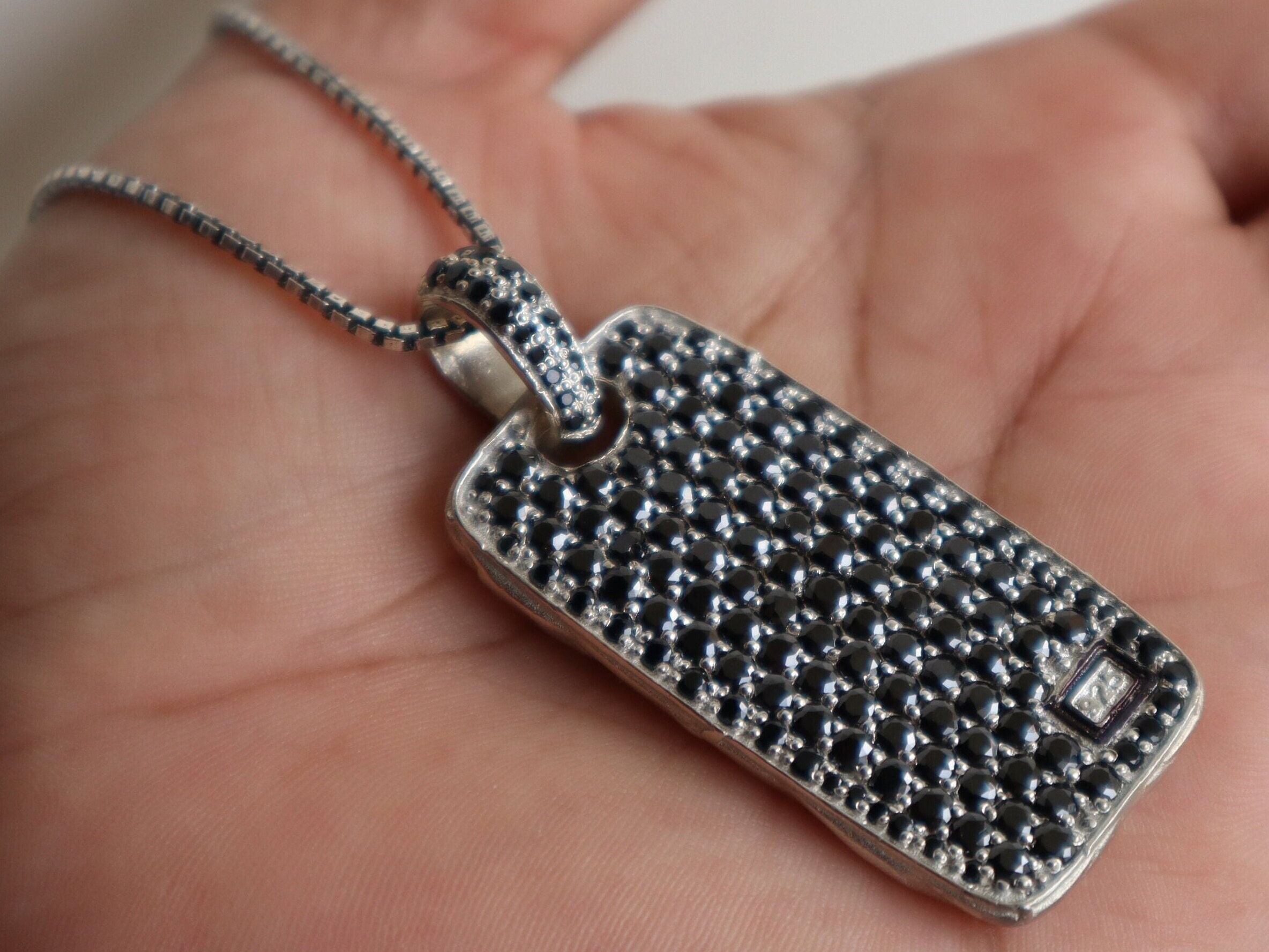 Silver Woven Dog Tag Design Necklace - Minor Detail