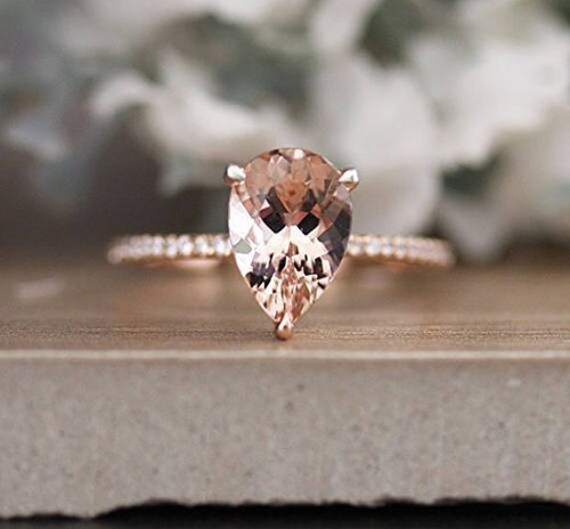 18k 6mm cushion morganite & diamond stargazer ring by Dower & Hall |  Finematter