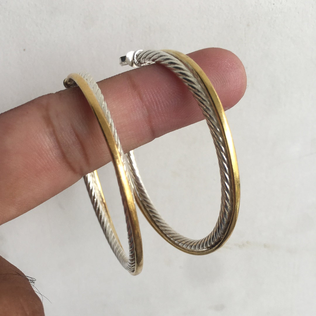 Gold and silver hoop earrings Clearance