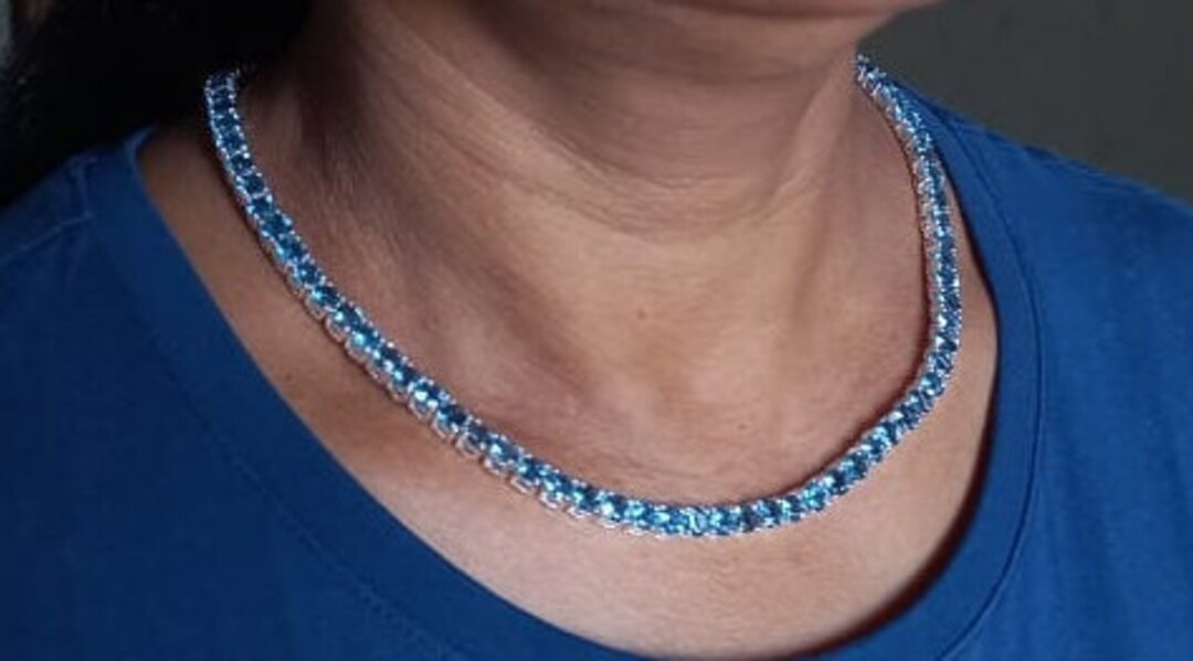 Topaz tennis necklace deals