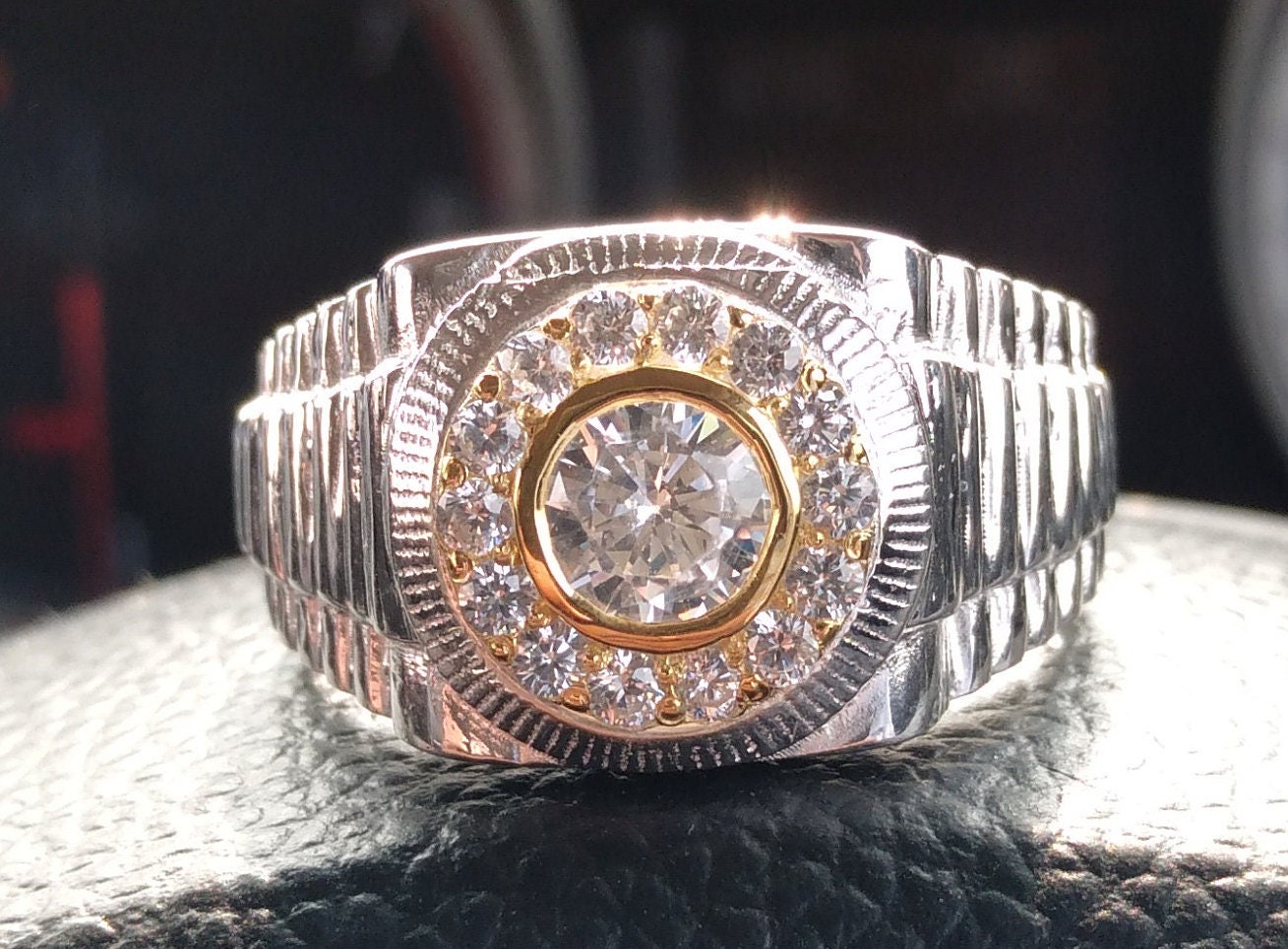 Diamond band clearance rolex