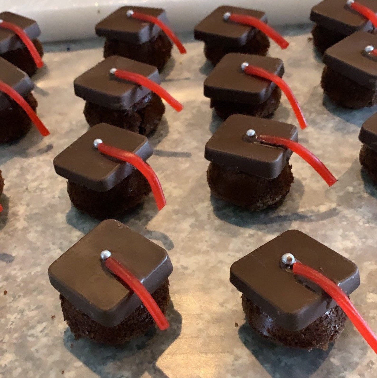 Graduation Cap Brownie Bites Etsy