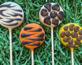 Baby Safari / jungle dipped Oreo pops