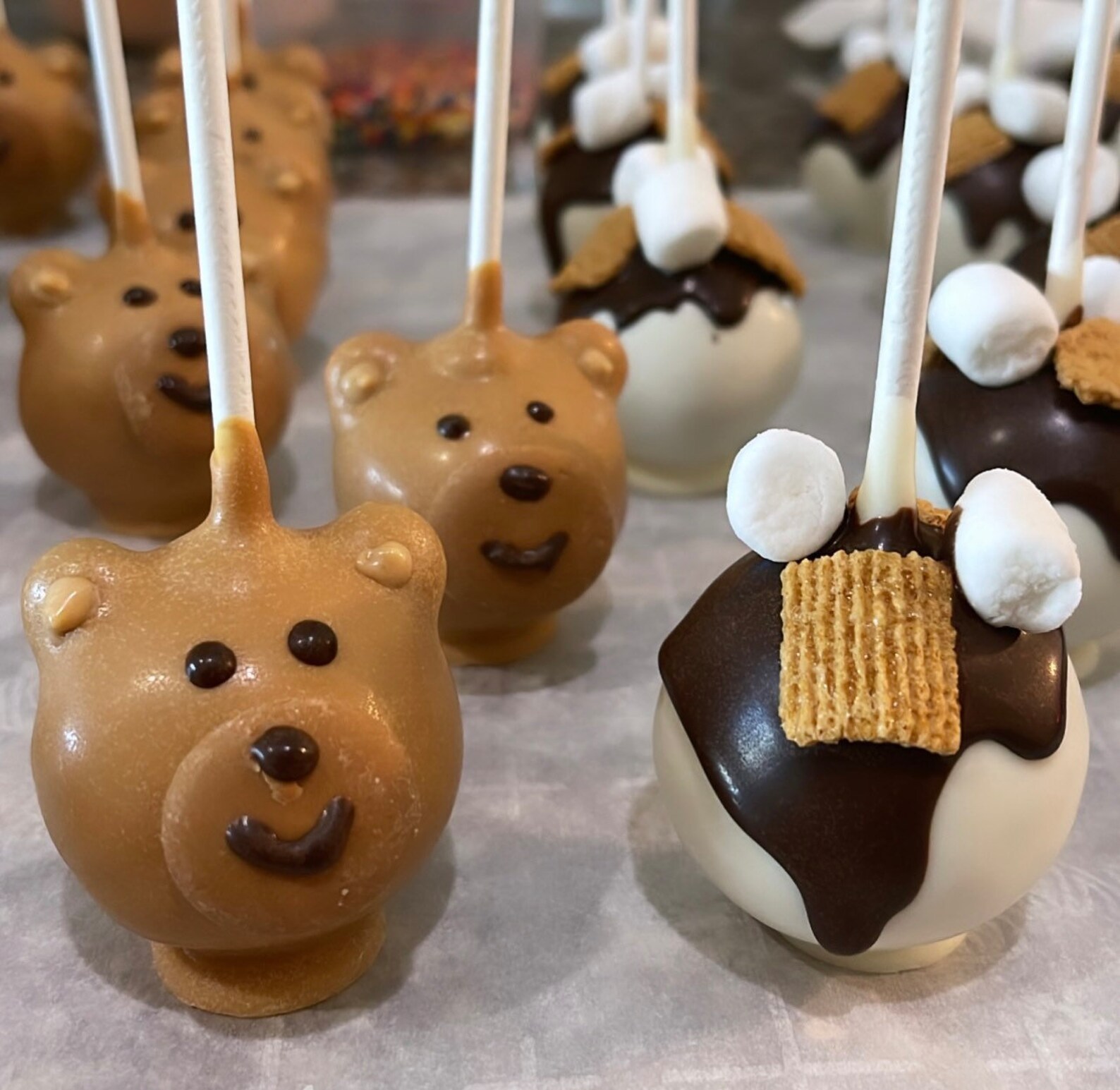 Bear & S'mores Cakepops or Sprinkle Pops Great for Etsy