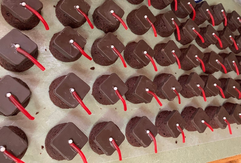 Graduation Cap Brownie Bites Etsy