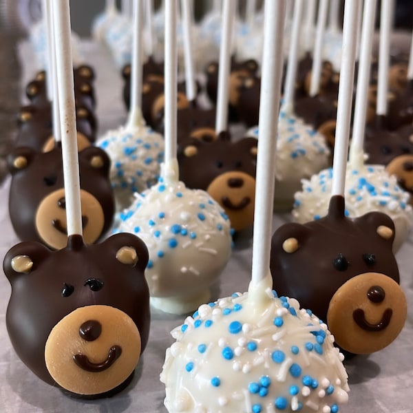 Bear & S'mores Cakepops or Sprinkle pops great for birthdays/baby showers ect