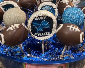 Personalized Football Cakepop Bundle: Edible Image, Team Colors /SUPERBOWL