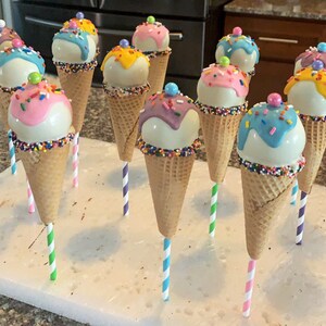 Pastel Candy Filled Ice Cream Cone Cakepops | Etsy