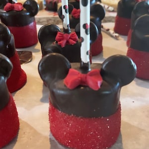 Mickey or Minnie Large Chocolate dipped Marshmallow Pops