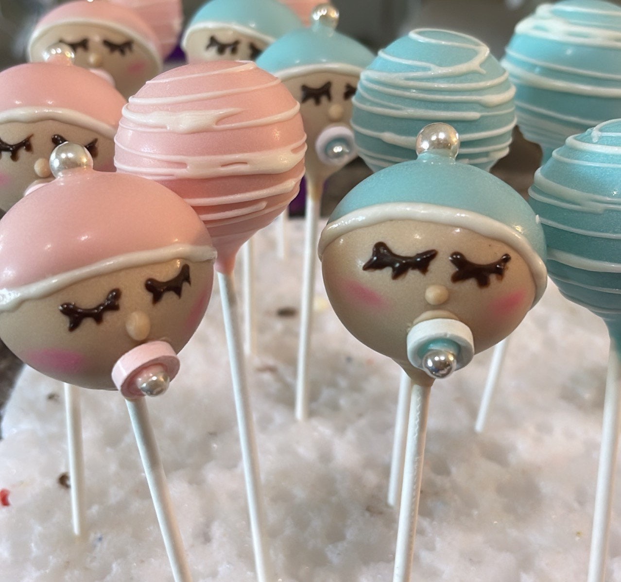 BABY SHOWER GENDER REVEAL SILICONE CAKE POP MOULD CHOCOLATE SWEET JELLY  SOAP