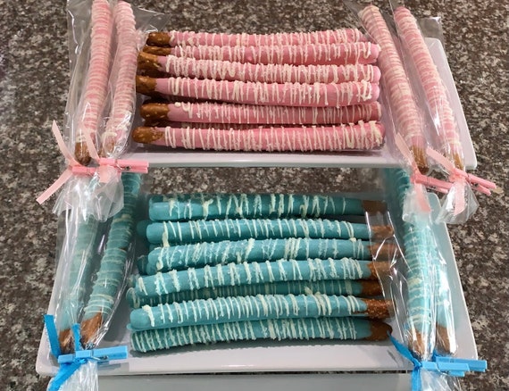 Chocolate Dipped Rods Shower Gender Reveal - Etsy