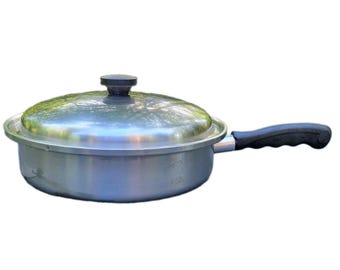 Vtg Vita Craft 10.5" Skillet Pan 18-8 Stainless 3 Ply With Dome Lid USA No. 3311