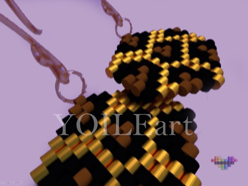 Beading Pattern Instand Donwload Peyote Pattern Leopard Earrings and Pendant Miyuki Pattern PDF Pattern Yoi#01 Odd Count