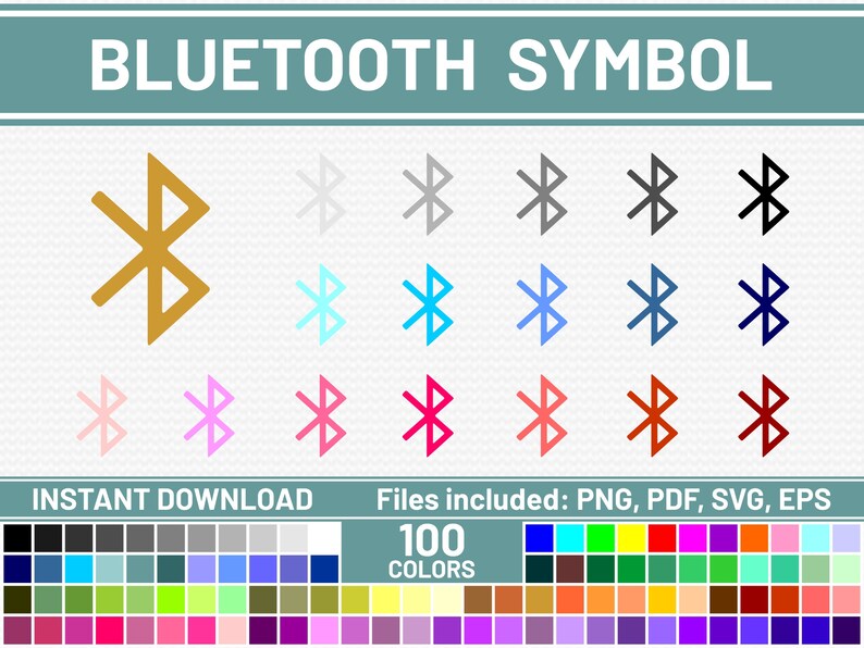 Download 100 Bluetooth SVG File Commercial Use SVG Icon SVG Bundle ...