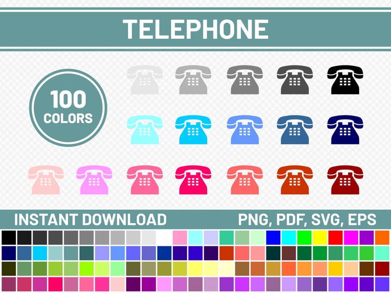 Download 100 Telephone SVG File Commercial Use SVG Icon SVG Bundle ...