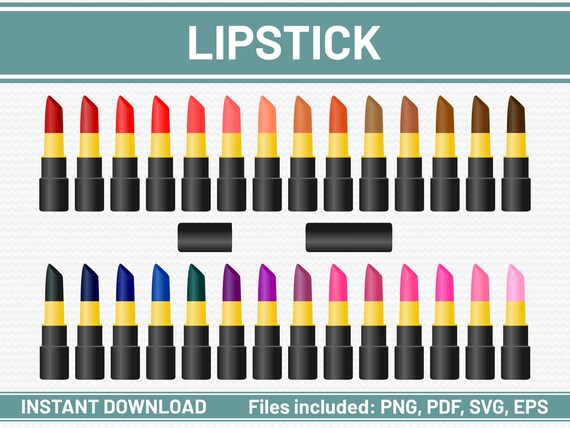 Download Free 30 Black And Gold Lipstick Svg File Commercial Use Svg Etsy SVG Cut Files