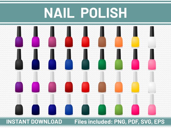 Download Free 36 Black And Silver Nail Polish Svg File Commercial Use Svg Etsy SVG Cut Files