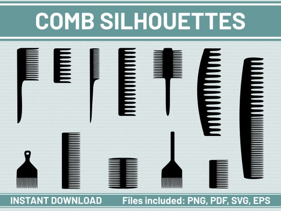 12 Comb Svg File Commercial Use Svg Salon Svg Bundle Comb Etsy