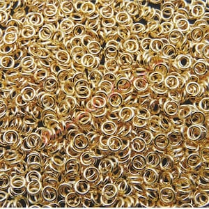 3mm Gold Plated Open Jump ring Connector Jewellery Findings Craft Beading UK