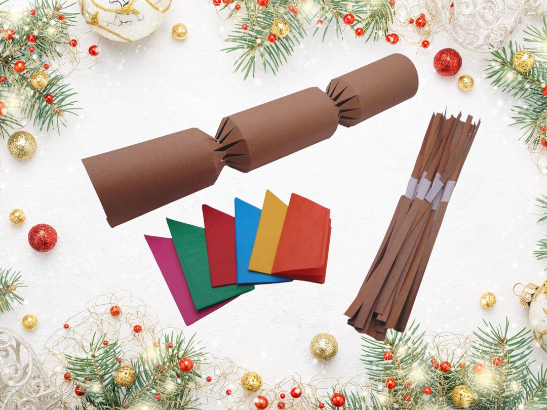Christmas Cracker Kit / Kits DIY Rustic Natural Make Your Own Xmas Craft Snaps Pulls Bangs Make