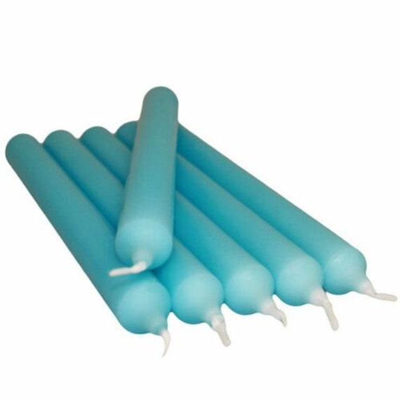 Turquoise Dinner Bistro Candles NONDRIP Tapered Candels Home Etsy