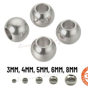 Stainless Steel 304 Round Spacer Beads 3mm - 8mm Rondelle Jewellery Findings  UK