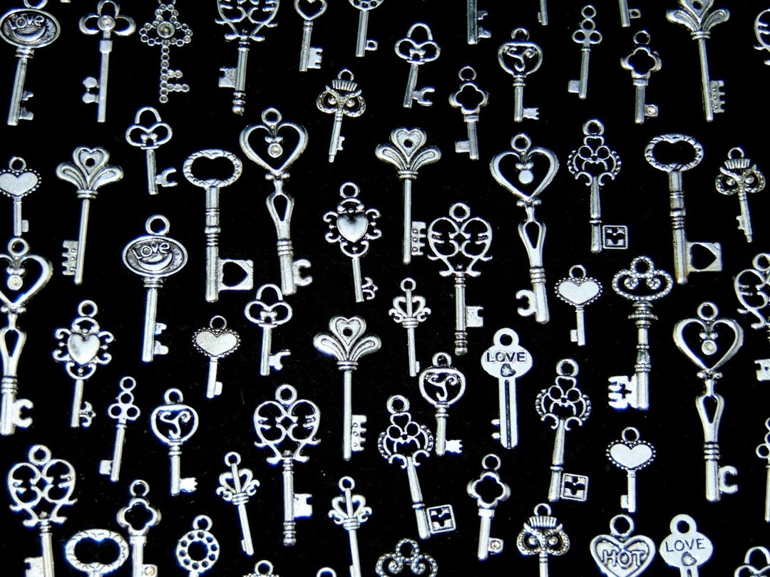 200pcs/Lots Random Mixed Bulk Vintage Silver Plated Charms Pendants For DIY  Jewelry Making Findings Supplies Wholesale Crafts