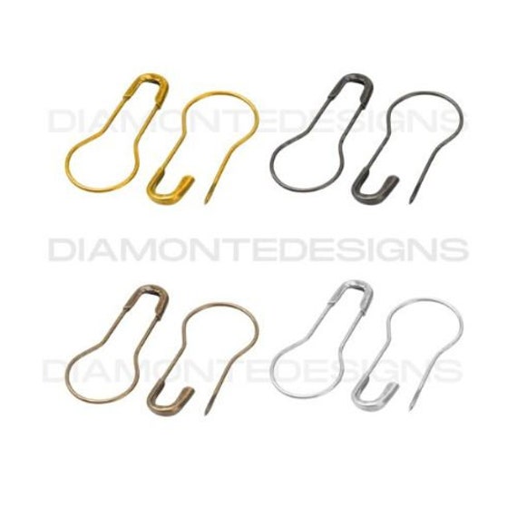 50 Pcs Calabash Safety Pins Fasteners Craft DIY Gourd Pear Shape