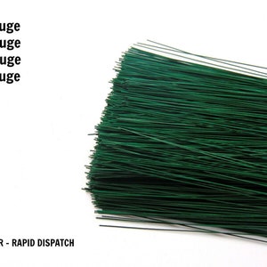 200 Stems 7&quot; Green Oasis Stub Wire 24 26 28 swg Florist Craft FLOWER UK SELLER