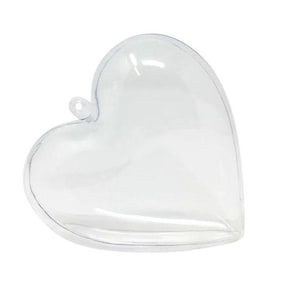 Clear Fillable Heart Baubles Plastic Wedding Favours Christmas Decoration Love