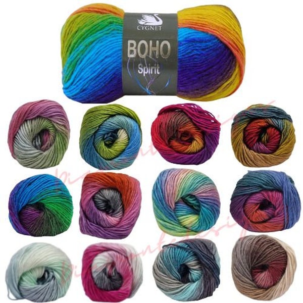 Cygnet Boho Spirit Knitting Yarn / Wool - 100g DK Aran Knit Ball Arun UK SELLER