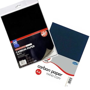 Carta carbone BLU o NERA A4 (10 fogli) Carta per fotocopie a mano, duplicati e copie UK