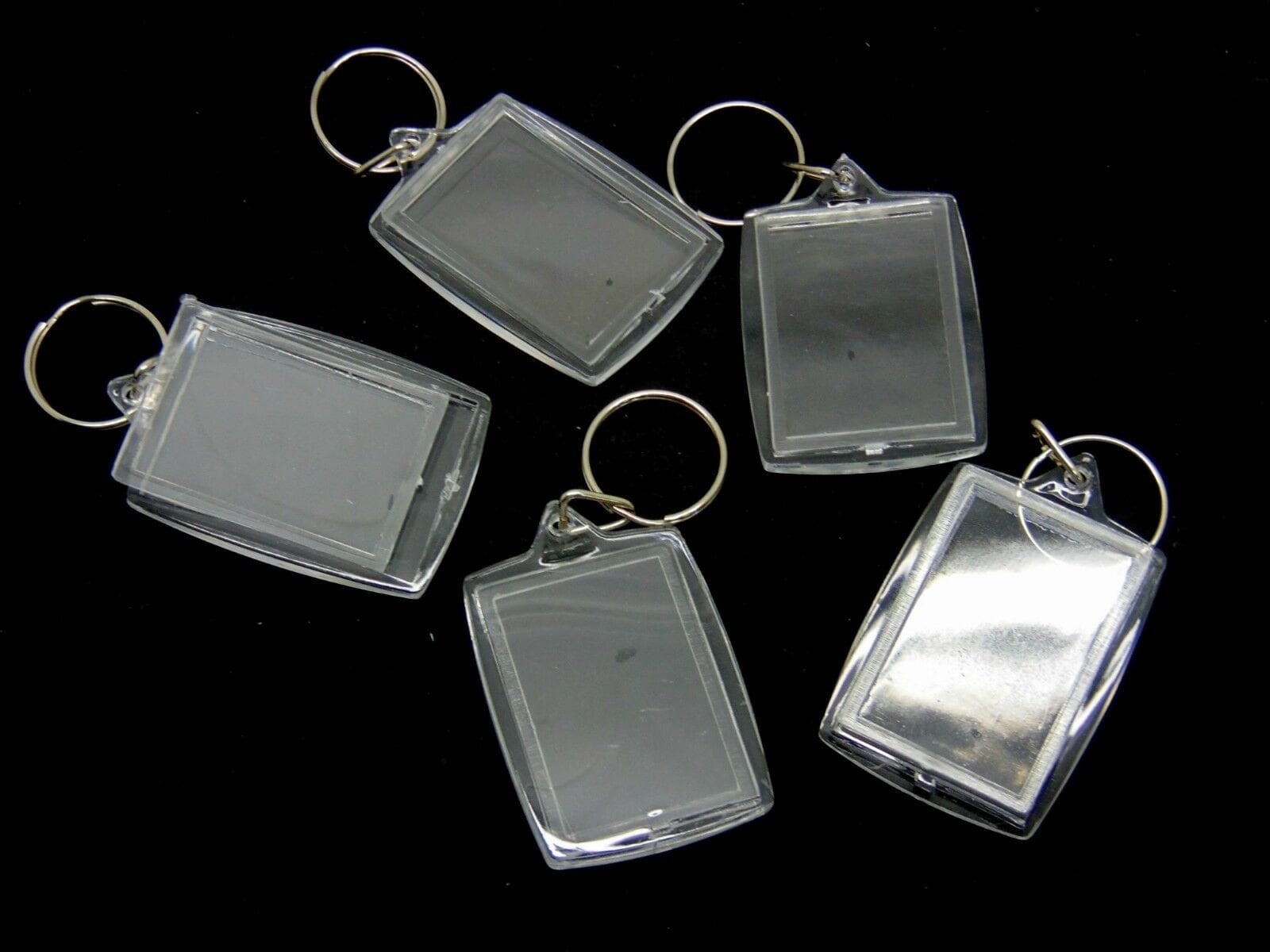 Clear Acrylic Key Chain Blanks 1.5 Inch Square Set of 25 