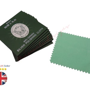 10 Sheets Silver Cleaning Cloth, Silver Polishing Cloth, 3x3 Inch, 80x80  Mm, Yellow Color, for Sterling Silver 