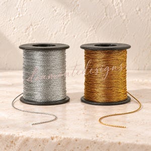 0,5 mm Metallic Goldfaden - Hängende Schmuckschnur Tinsel Weihnachten UK