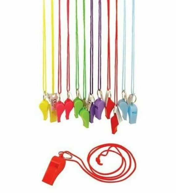 Silbato de plástico neón Cordón De cordón para niños Fiesta Orgullo  Entrenador de árbitros Entrenador Juguete -  España