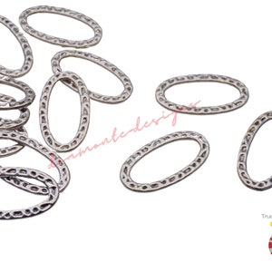 20 Pcs - Tibetan Silver Oval Linking Ring Rings Connectors Jewellery Craft Beading UK D292
